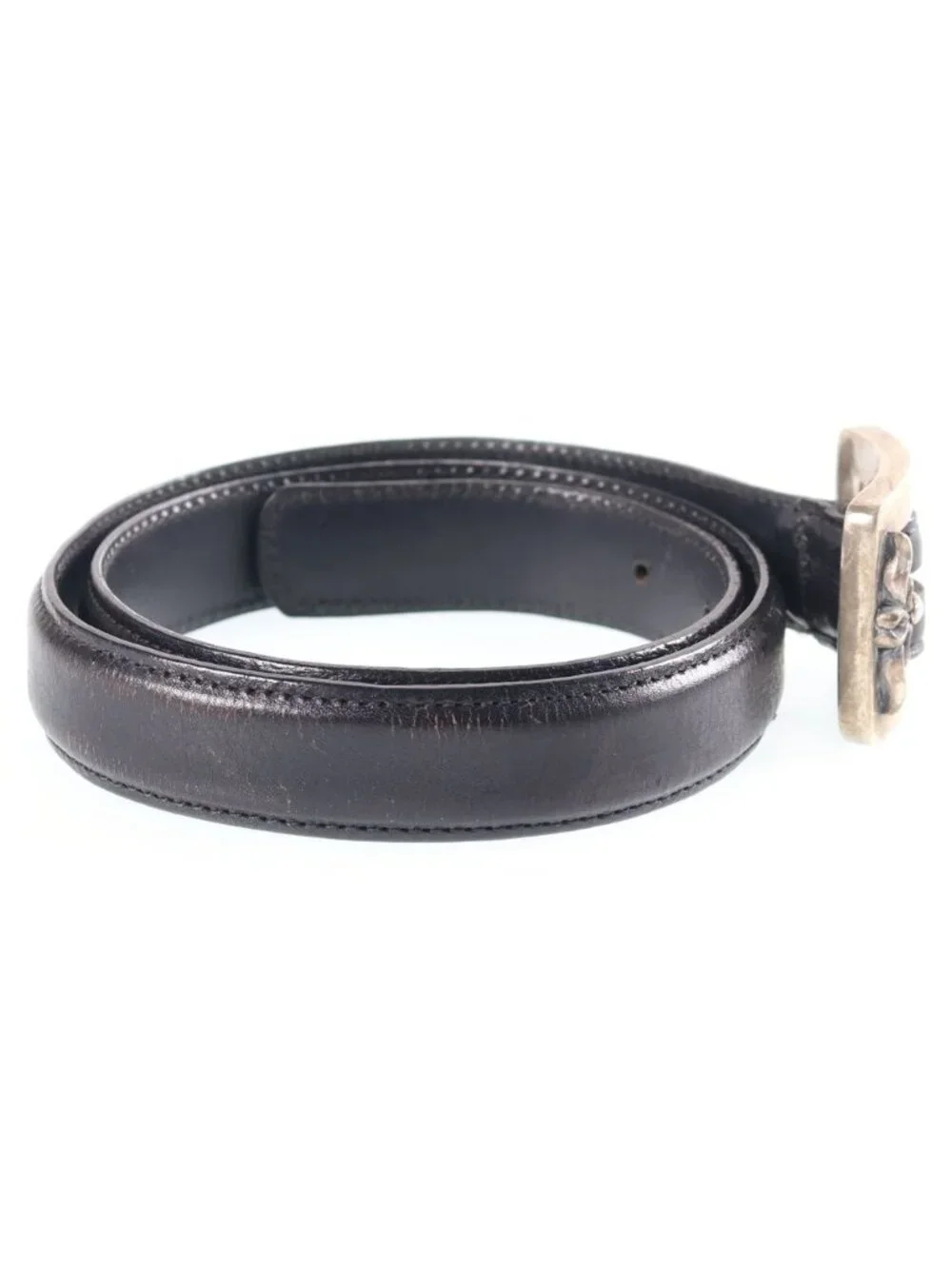 Chrome Hearts Blt Otj 1.0 Leather Belt Black Silver